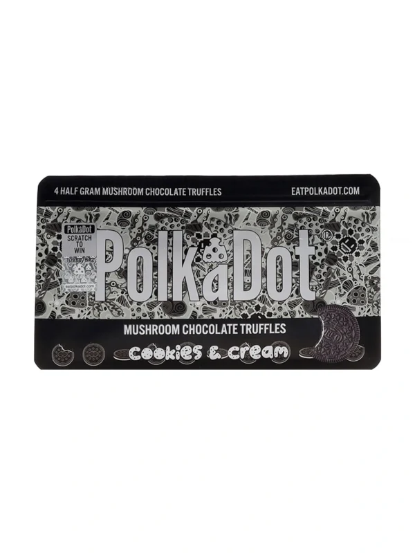 Cookies & Cream Polkadot Mushroom Chocolate Truffles 4 HGs